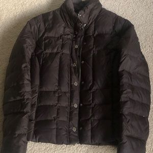 N0052 Women’s Marc New York Quilted Puffer Jacket Duck Down Brown Large